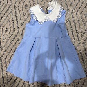 Janie and Jack Blue Dress with White Collar